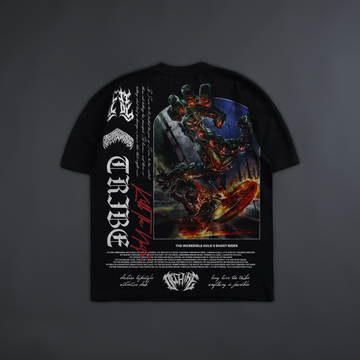 INCREDIBLE SHOWDOWN || HULK vs. GHOST RIDER 'LIMITED' OVERSIZED TEE IN BLACK