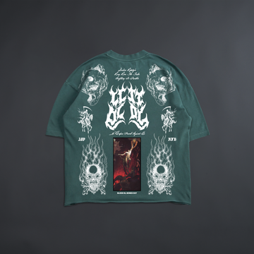 NO WEAPON'LIMITED' DL:ORIGINALS RAW HEM OS TEE IN WINTERGREEN DREAM