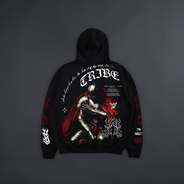 VEIL OF SOLITUDE OVERSIZED HOODIE IN BLACK