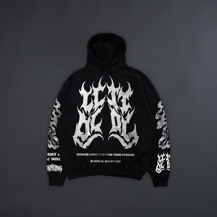WEIGHT OF THE WORLD OVERSIZED HOODIE IN BLACK