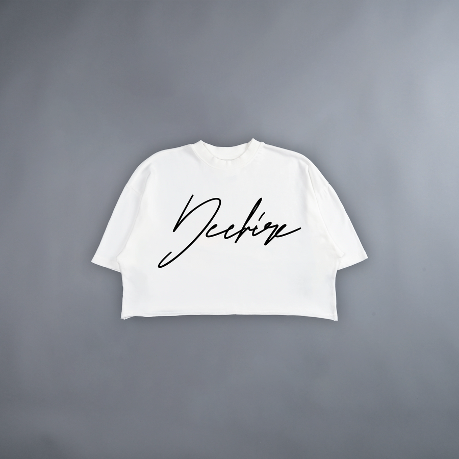 REBIRTH 'LIMITED' CROP TEE FOR HER IN WHITE