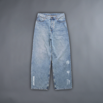 DECHIRE x NEO BLUE/© 'LIMITED' LA:MADE SUPER BAGGY JEANS IN DENIM LIGHT BLUE