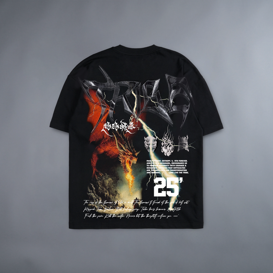 DŌRAGON: RYU 'LIMITED' OVERSIZED TEE IN BLACK