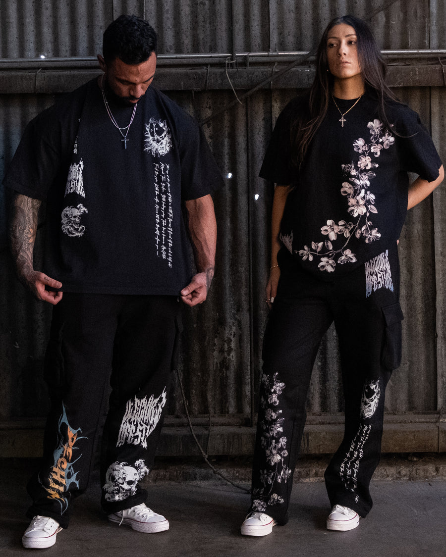 BLOSSOM: THE CHANGE 'LIMITED' LA:MADE CARGO SWEATS IN BLACK