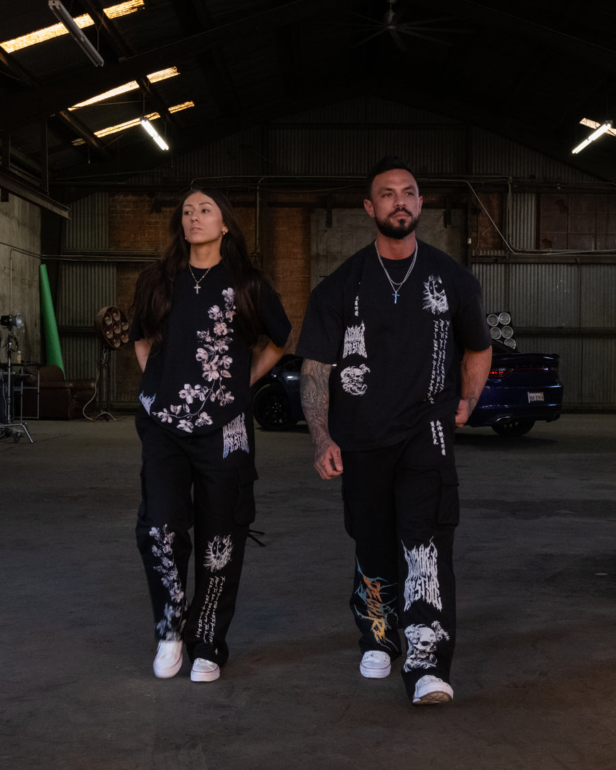 SWORD OF THE SAMURAI 'LIMITED' LA:MADE CARGO SWEATS IN BLACK