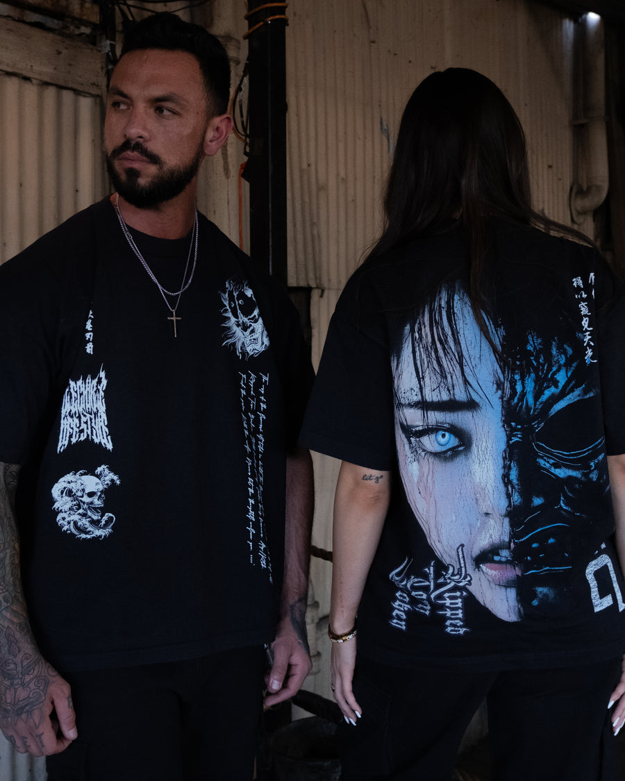 SWORD OF THE SAMURAI 'LIMITED' OVERSIZED TEE IN BLACK