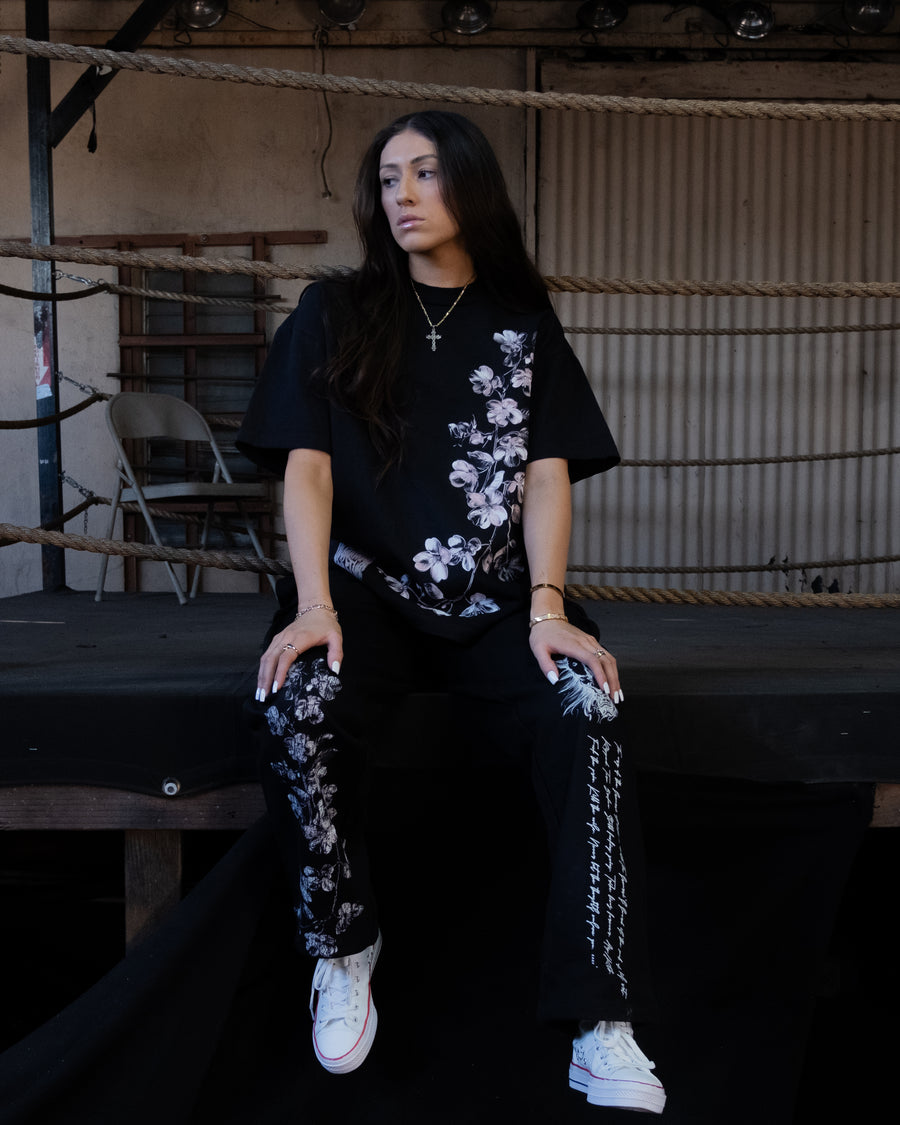 BLOSSOM: THE CHANGE 'LIMITED' LA:MADE CARGO SWEATS IN BLACK