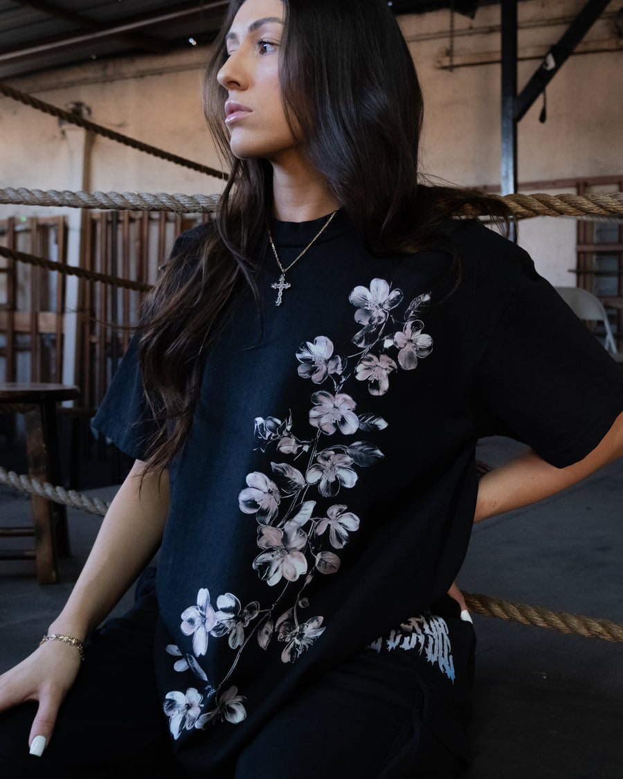 BLOSSOM: THE CHANGE 'LIMITED' OVERSIZED TEE IN BLACK