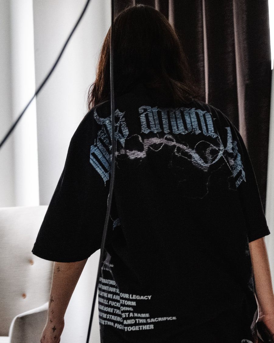 GODS' AMONG MEN '1 OF 100' LA:MADE-46 OVERSIZED TEE IN BLACK