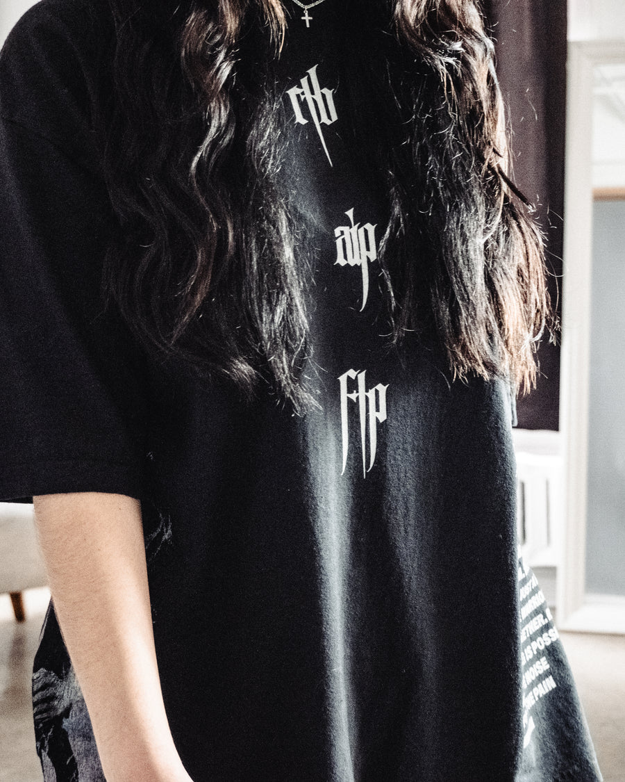 GODS' AMONG MEN '1 OF 100' LA:MADE-46 OVERSIZED TEE IN BLACK