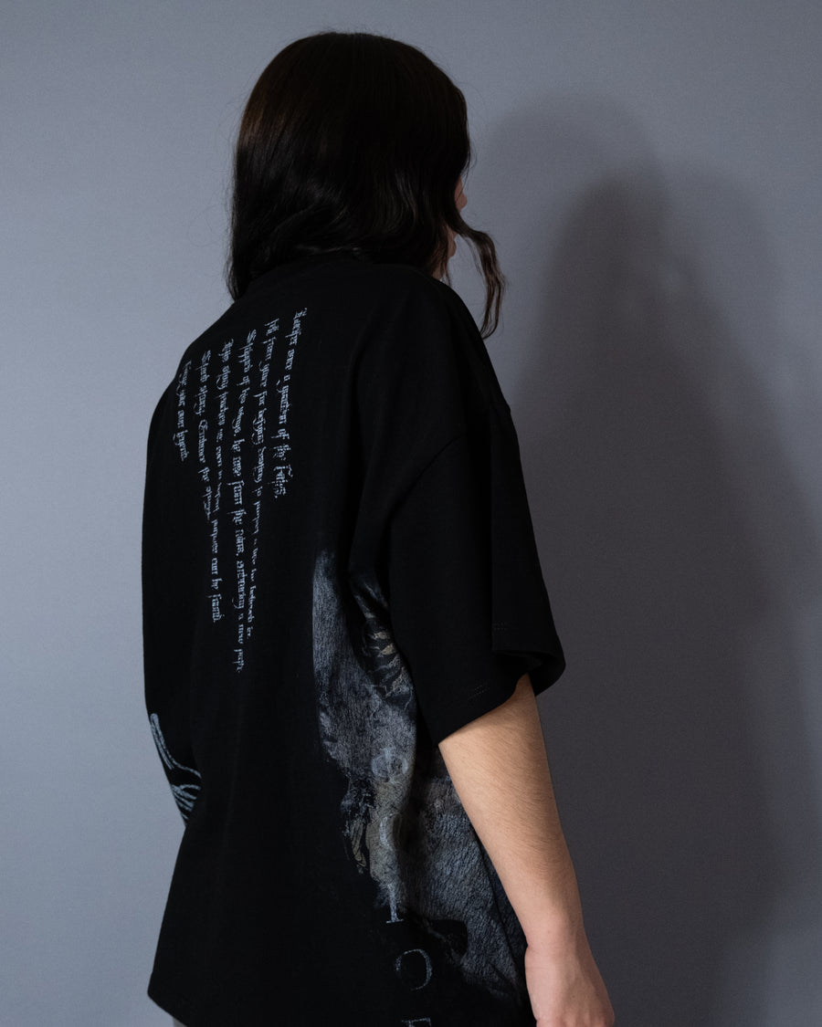 FALLEN ANGEL '1 OF 20' LA:MADE-46 OVERSIZED TEE IN BLACK