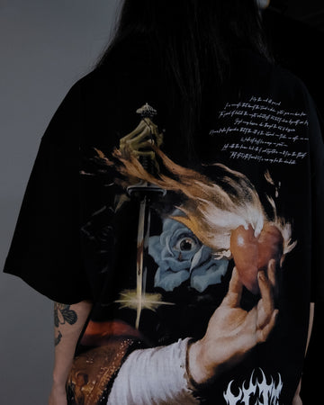 THRONES OF SORROW 'LIMITED' OVERSIZED TEE IN BLACK