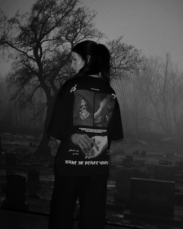 MAKE NO PEACE, FEAR NO EVIL 'LIMITED' FRENCH TERRY BOX CUT OS TEE