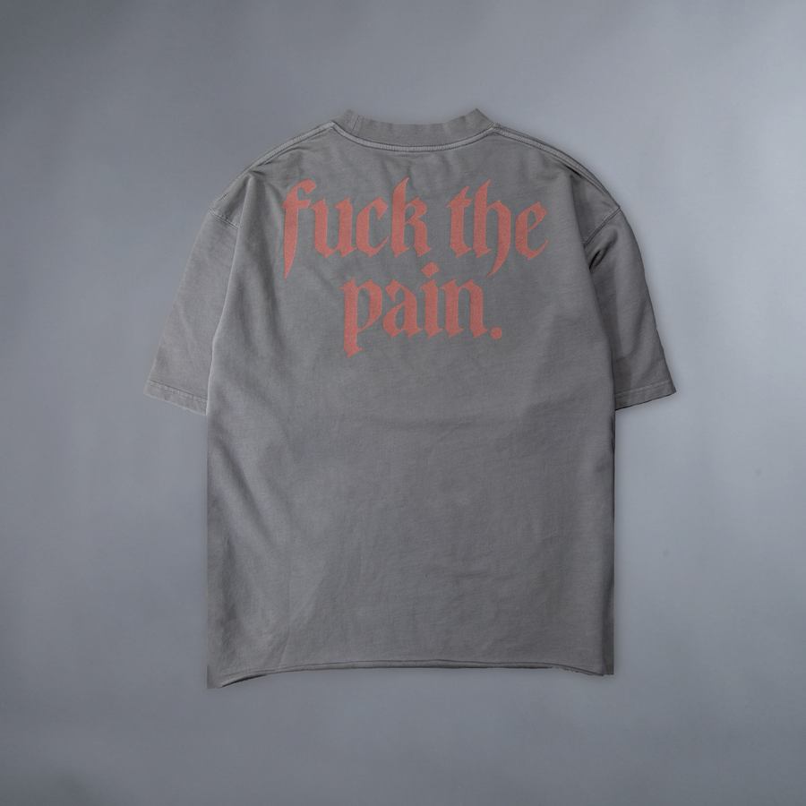 FUCK THE PAIN. 'LIMITED' RAW HEM OVERSIZED TEE IN 1920s GRAY