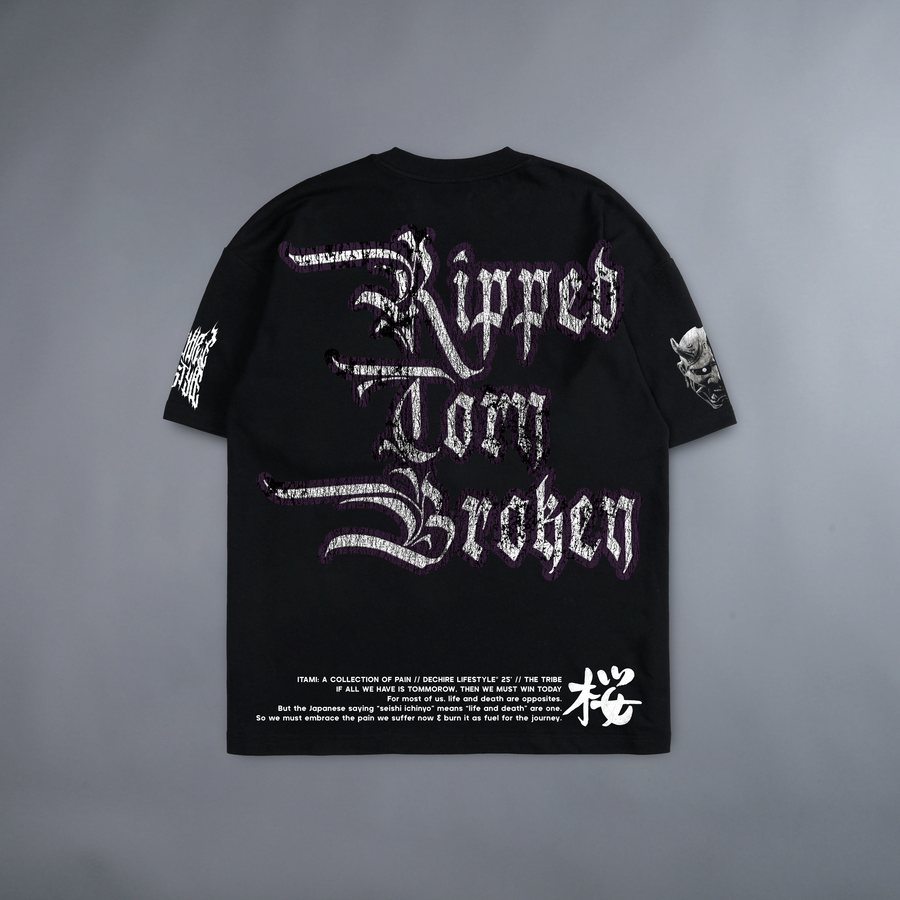 THE REAPER: NO WEAPON.. //© '1 OF 100' LA-46 OVERSIZED TEE IN BLACK