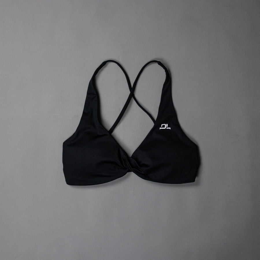 LE CHÉRIE "PARADIS" CROSS STRAP SPORTS BRA IN SHADOW