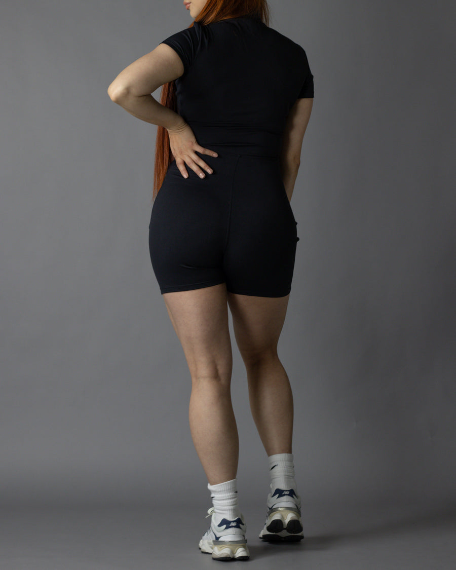 LE CHÉRIE SEAMLESS "GUÉRRIÉRE" SHORT SLEEVE BODYSUIT IN SHADOW