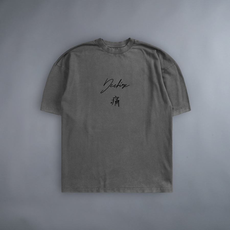 REBIRTH "LIMITED" LIGHTWT OVERSIZED TEE IN GRAPHITE GREY