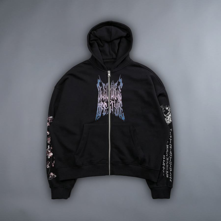 BLOSSOM: THE CHANGE 'LIMITED' OVERSIZED ZIP-UP HOODIE IN SHADOW