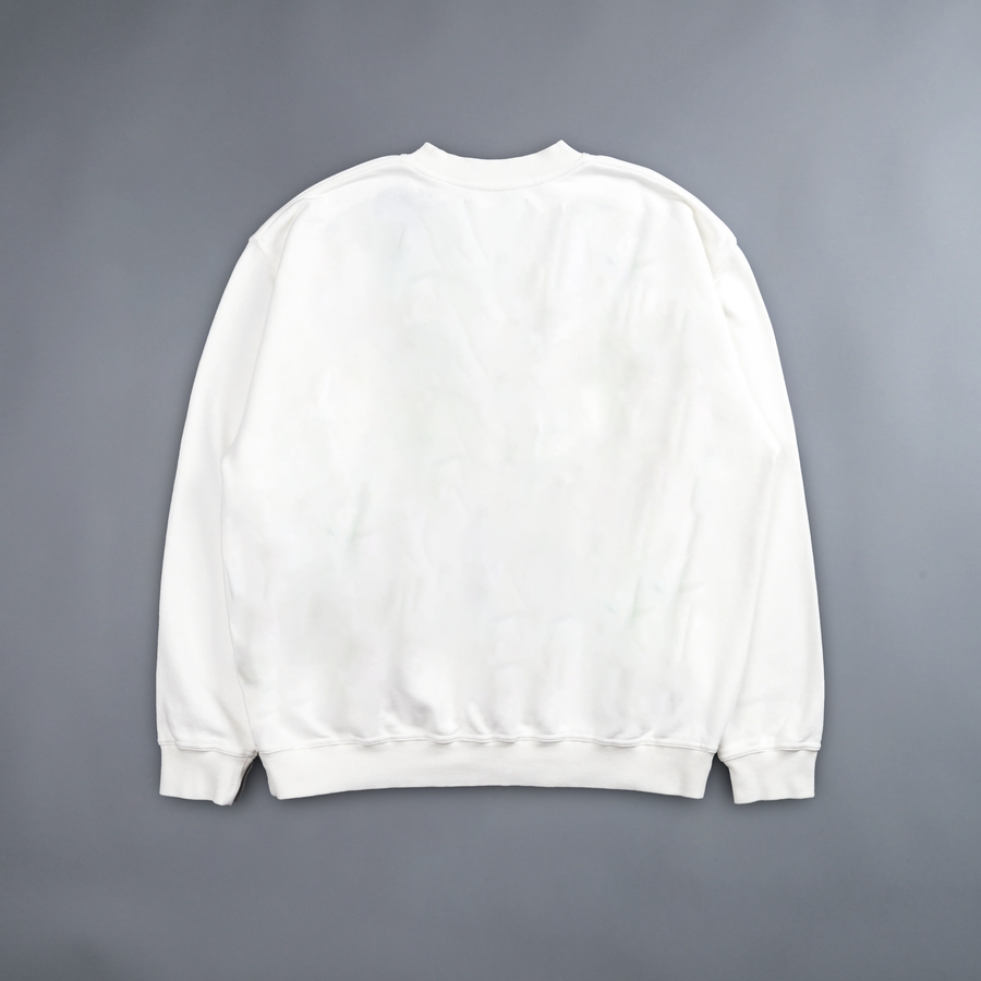 HEARTS ON FIRE 'LIMITED' OVERSIZED SWEATSHIRT IN MOON WHITE