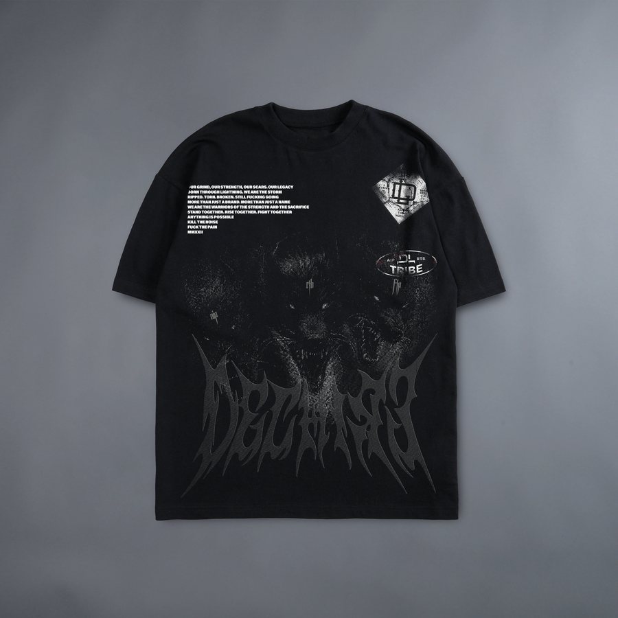 CERBERUS: HELLHOUNDS 'LIMITED' 280 OVERSIZED TEE IN BLACK