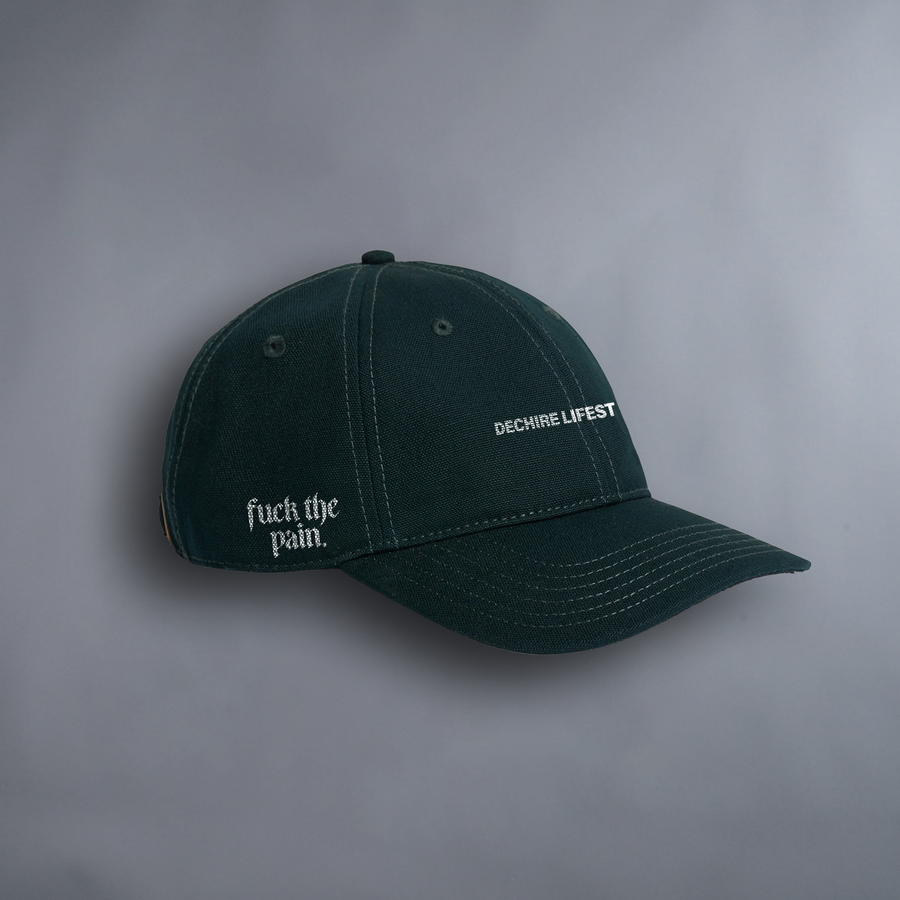 FUCK THE PAIN 'LIMITED' ACCESS CANVAS DAT HAT IN PINE GREEN