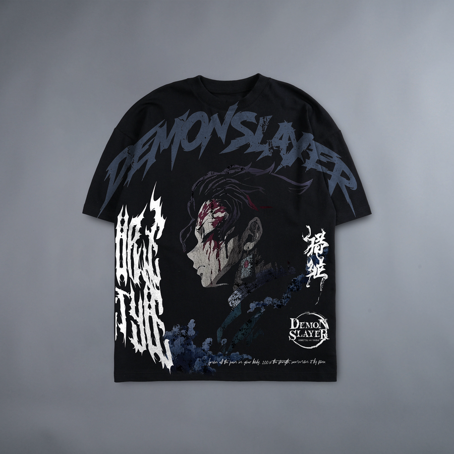 DEMONSLAYER x DL //© '1 OF 100' LA-46 OVERSIZED TEE IN BLACK