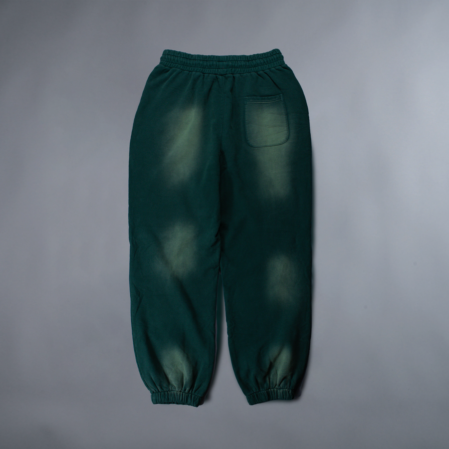 AOT SUN FADED BAGGY SWEATS IN FOREST GREEN