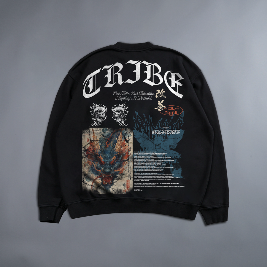 INSTRUMENTS OF DESTRUCTION 'LIMITED' OVERSIZED SWEATSHIRT IN BLACK