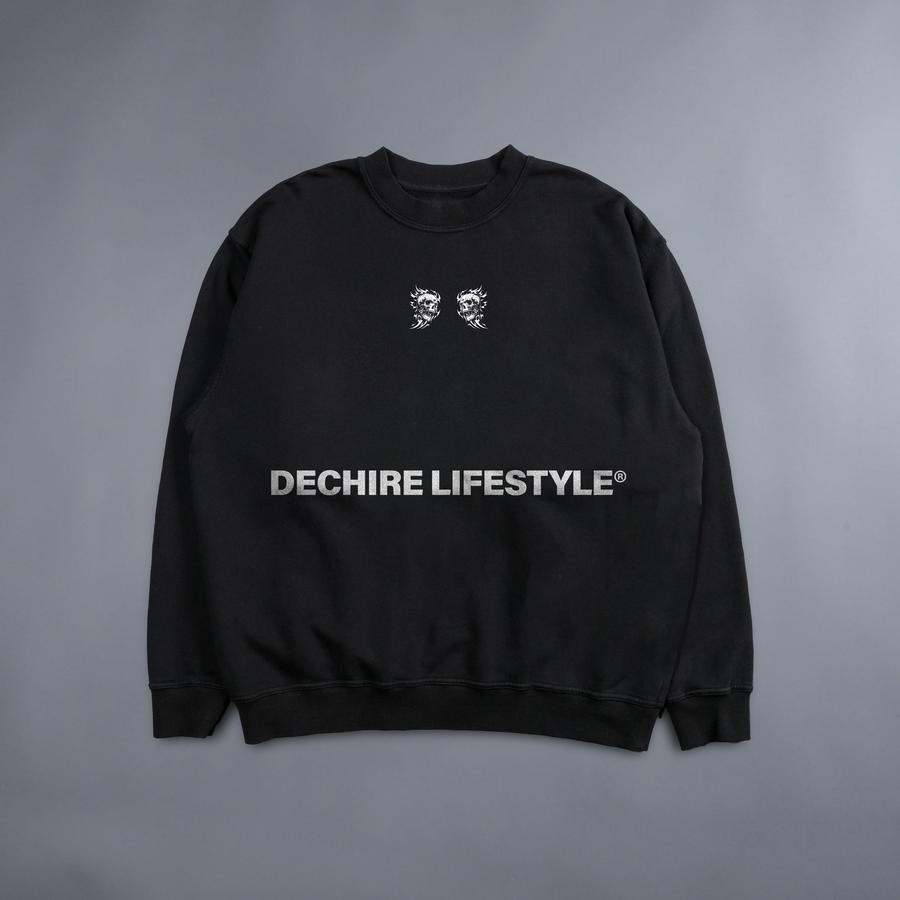 INSTRUMENTS OF DESTRUCTION 'LIMITED' OVERSIZED SWEATSHIRT IN BLACK