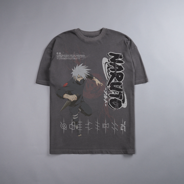 KAKASHI DROP SHOULDER TEE IN BLACK OR GRAPHITE GRAY