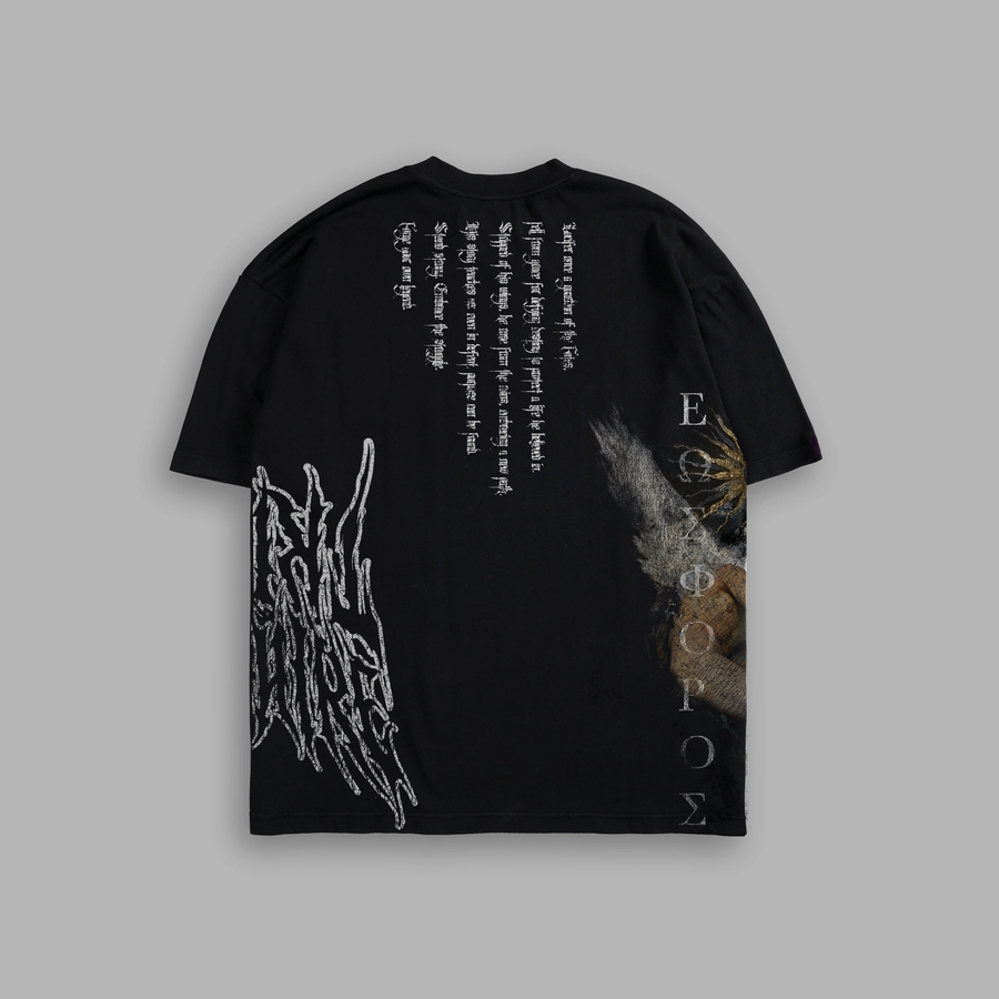 FALLEN ANGEL '1 OF 20' LA:MADE-46 OVERSIZED TEE IN BLACK